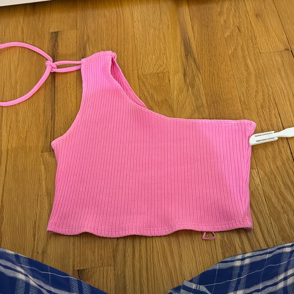 one shoulder tie aerie top